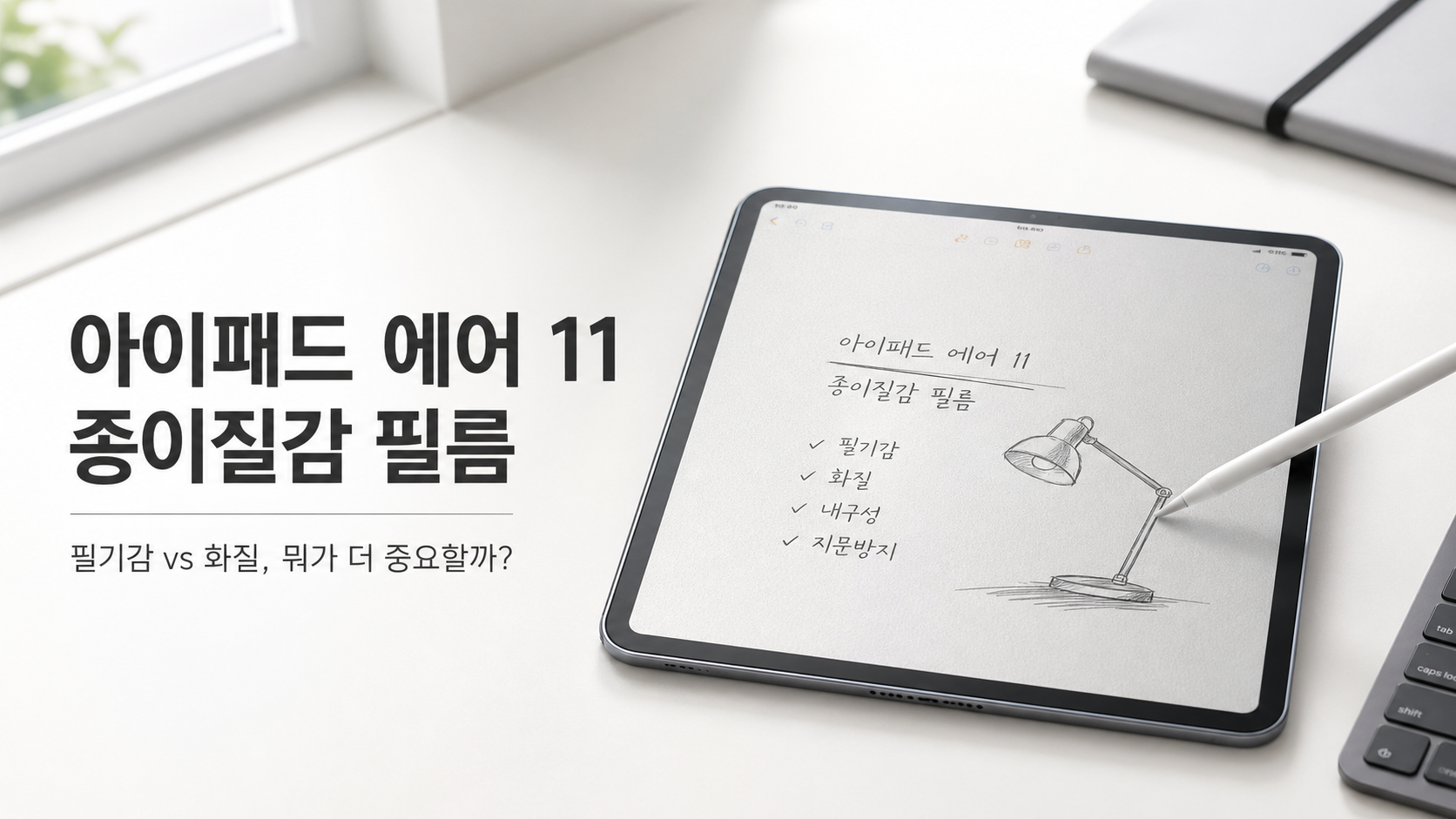 아이패드 필름 비교: 종이질감 vs 투명 강화유리